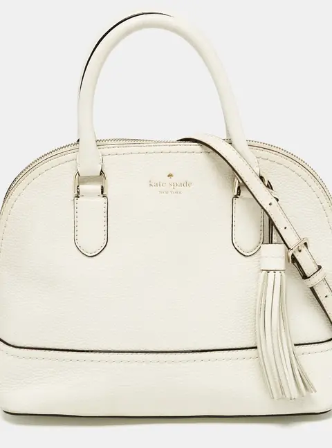 Kate Spade White Leather Carli McCall Street Satchel