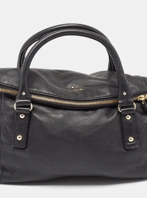 Kate Spade Black Leather Cobble Hill Leslie Satchel
