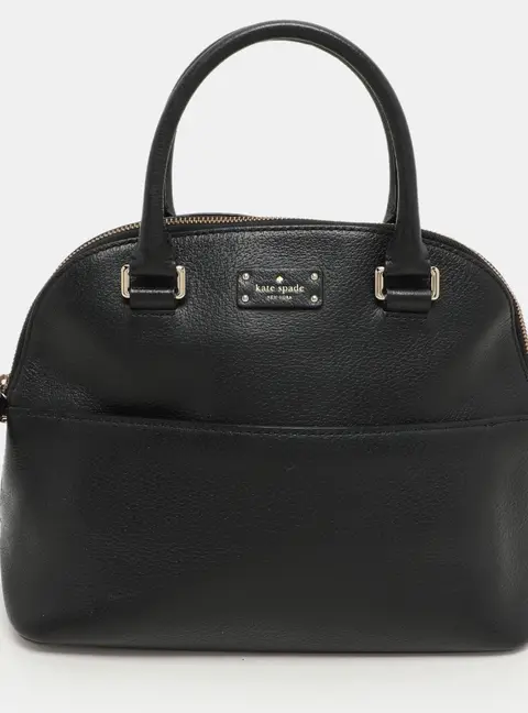 Kate Spade Black Leather Dome Satchel