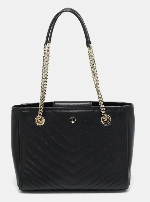 Kate Spade Black Quilted Leather Amelia Tote