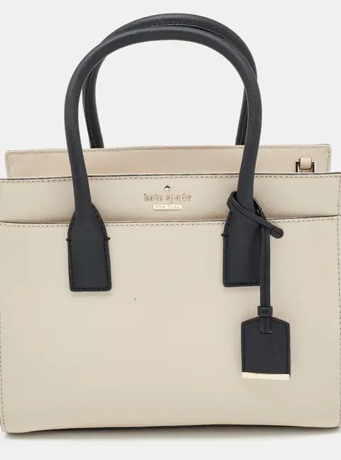 Kate Spade Beige/Black Leather Cameron Street Candace Tote