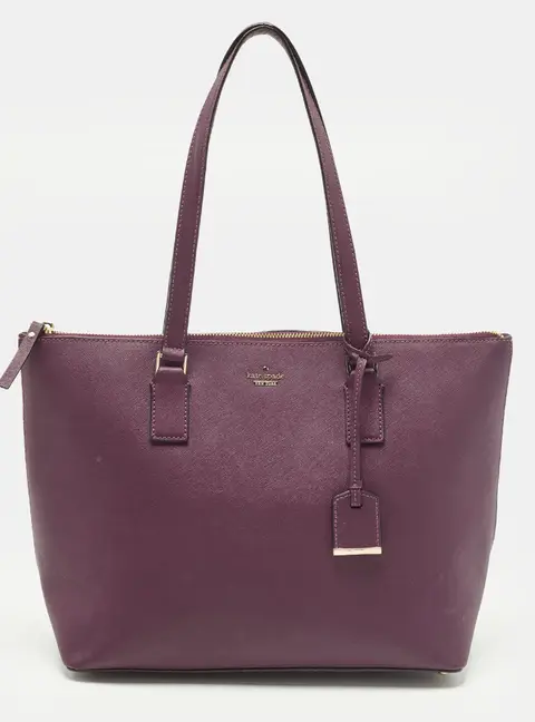 Kate Spade Cameron Street Lucie Dark Burgundy Leather Tote