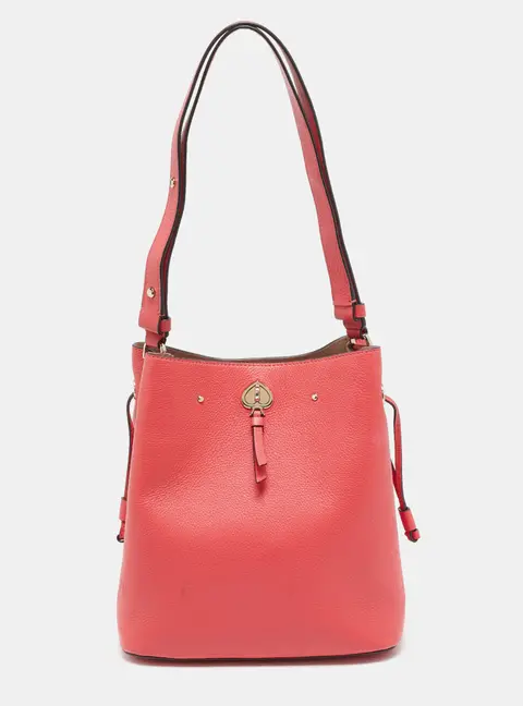 Kate Spade Marti Large Red Leather Bucket Bag