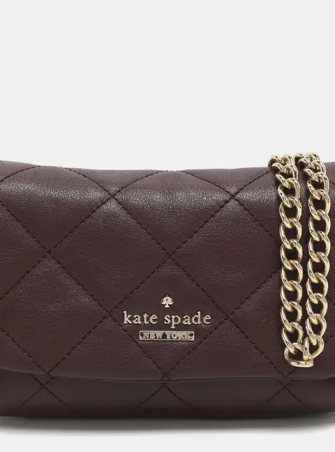 Kate Spade Burgundy Leather Mini Crossbody Bag