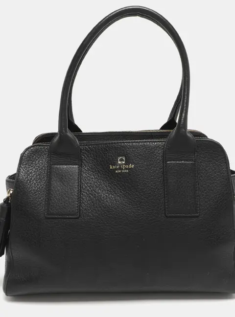 Kate Spade Southport Avenue Lydia Black Leather Satchel