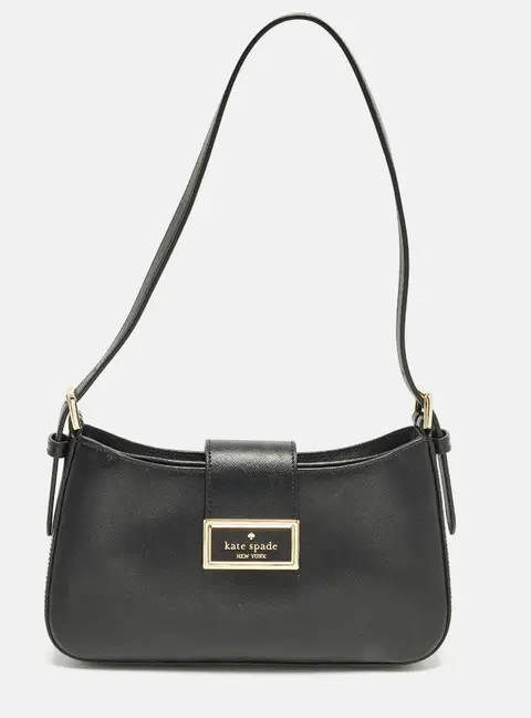 Kate Spade Reegan Medium Black Leather Shoulder Bag