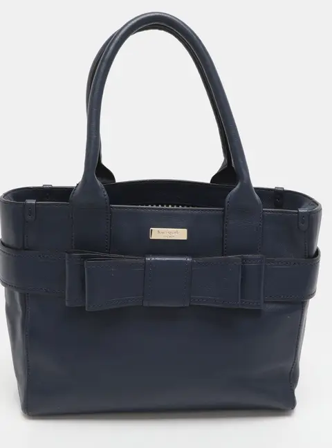 Kate Spade Quinn Villabella Blue Leather Tote