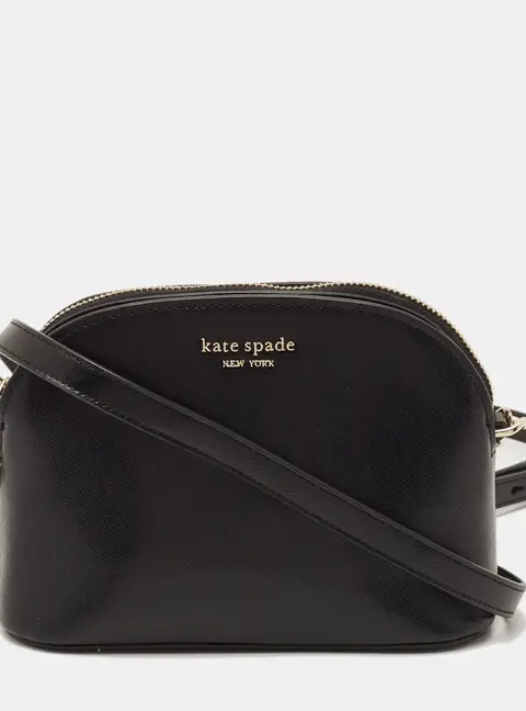 Kate Spade Spencer Black Leather Dome Crossbody Bag