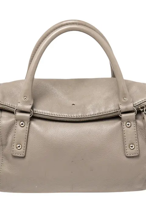 Kate Spade Cobble Hill Leslie Beige Leather Satchel