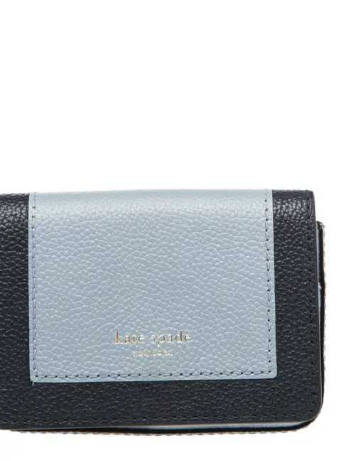 Kate Spade Two Tone Blue Leather Margaux Card Case