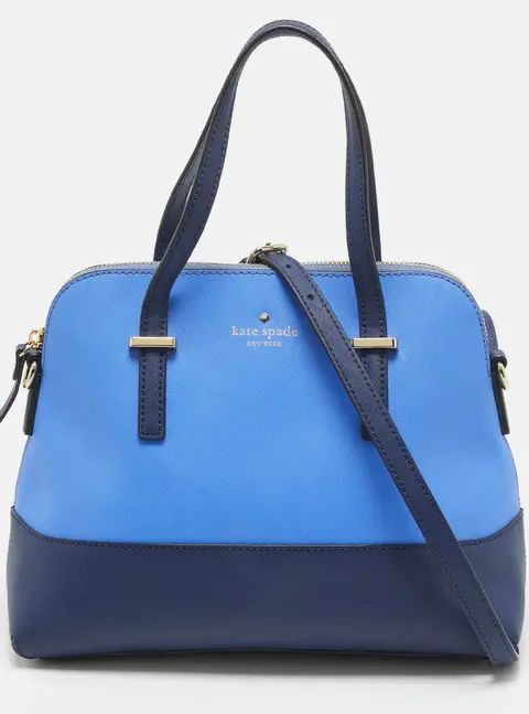 Kate Spade Two Tone Blue Leather Cedar Street Maise Satchel