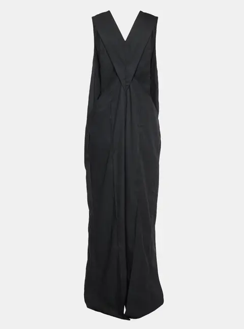 Kenzo Black Crepe V Neck Sleeveless Jumpsuit M