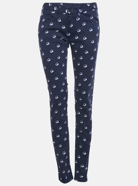 Kenzo Blue Printed Denim Skinny Jeans M Waist 30"