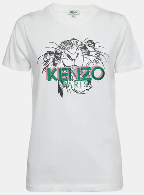 Kenzo x Disney White Embroidered Jersey T-Shirt XS