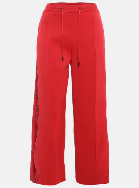 Kenzo Red Jersey Logo Stripe Panel Track Pants M