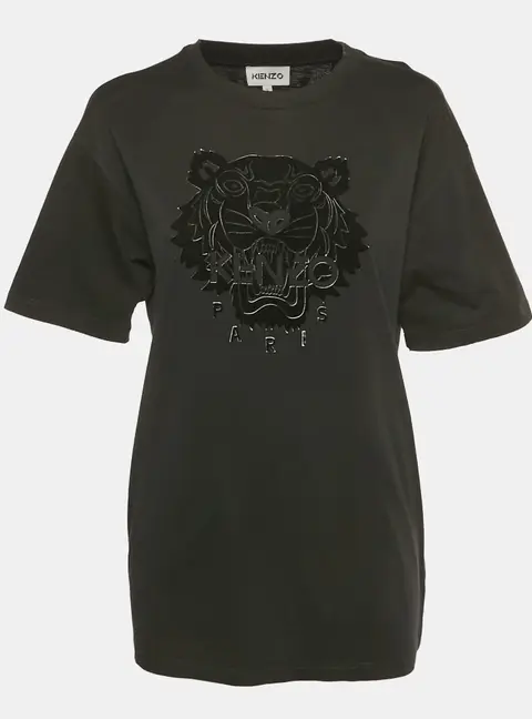 Kenzo Black Lion Applique Jersey T-Shirt S
