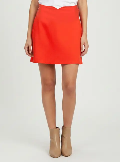 Kenzo Red Orange Cotton Regular Shorts M