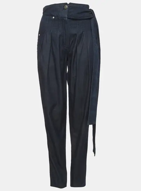 Kenzo Blue Chambray Pleated Pants S