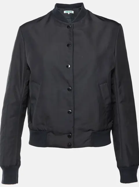 Kenzo Black Tiger Embroidered Nylon Blend Bomber Jacket M