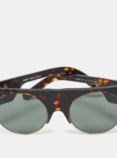 Kenzo Tortoise Brown/Black KZ 3188 Frame Round Sunglasses