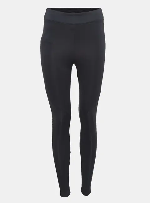 Koral Black Sheer Lurex Mesh Trim Jersey Leggings L