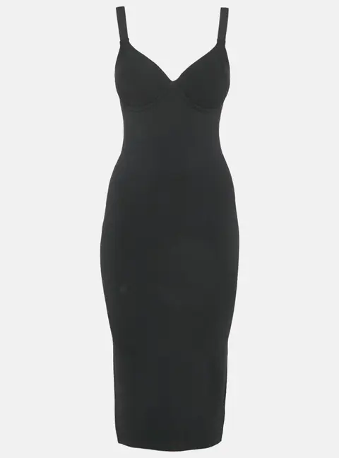L'agence Black Jimena Knit Strappy Mini Dress XS