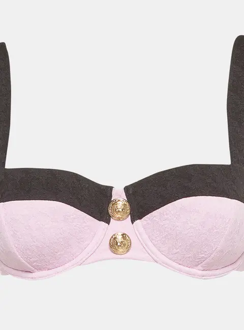 L'agence Purple Alexandria Colorblock Bikini Top XS