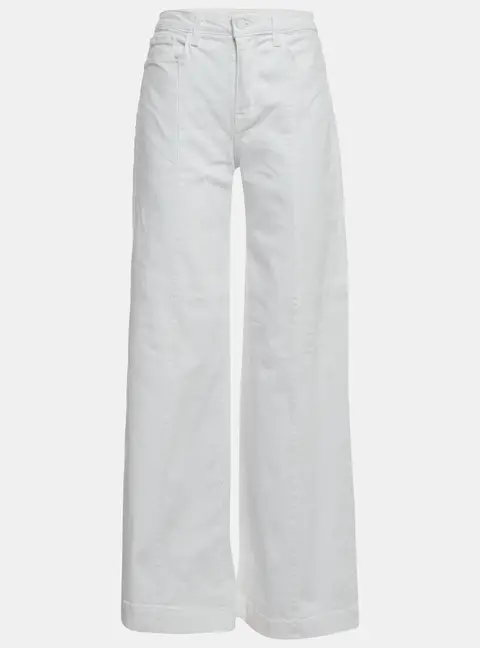 L'agence White Denim Wide-Leg Jeans S/Waist 26"