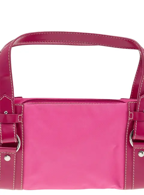 Lancel Pink Canvas and Leather Shoulder Bags