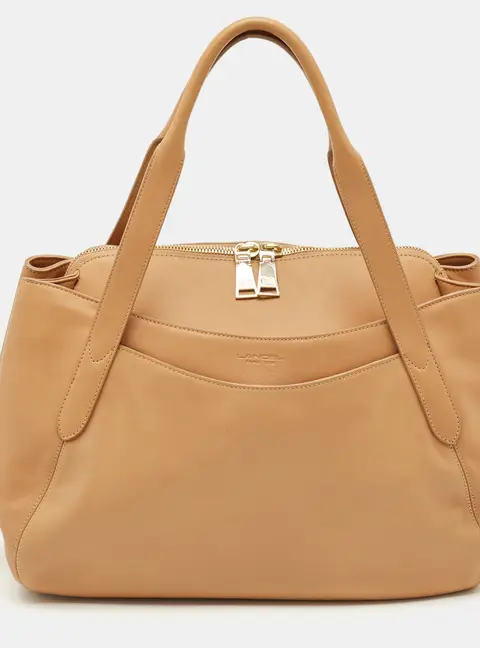 Lancel Beige Leather Satchel