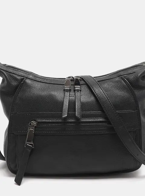 Lancel Black Leather Crossbody Bag