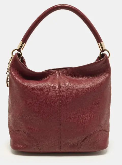 Lancel French Flair Burgundy Leather Tote