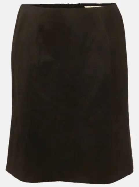 Lanvin Black Cotton Flared Mini Skirt L