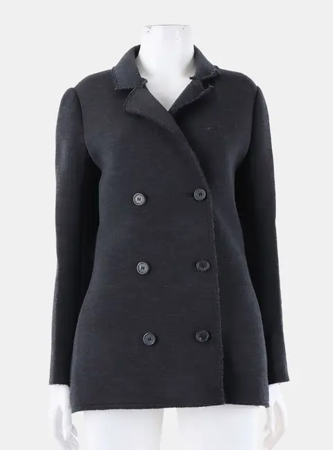 Lanvin Black Wool Buttoned Jacket Size M