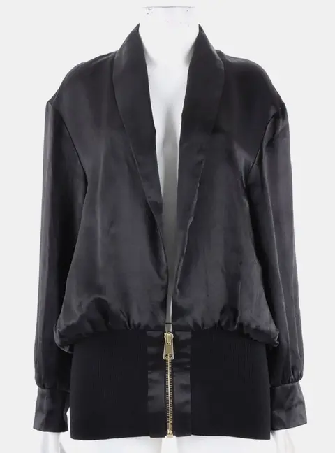 Lanvin Black Acetate/Rayon Jacket Size S