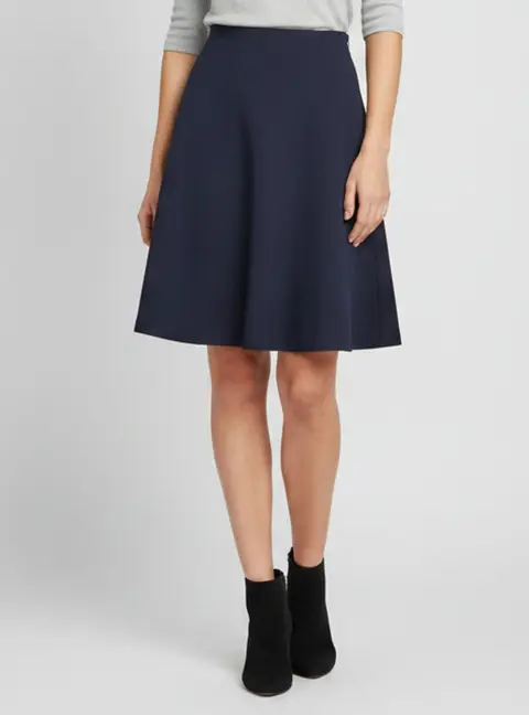 Lauren Ralph Lauren Navy Blue Jersey Knit Flared Mini Skirt S