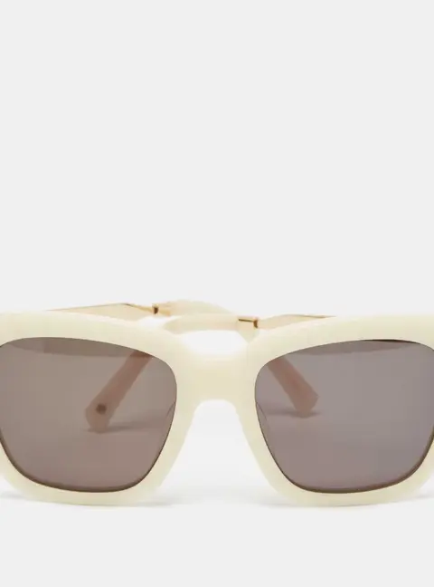 Lauren Paul Canada White/Black Blackburn Square Sunglasses