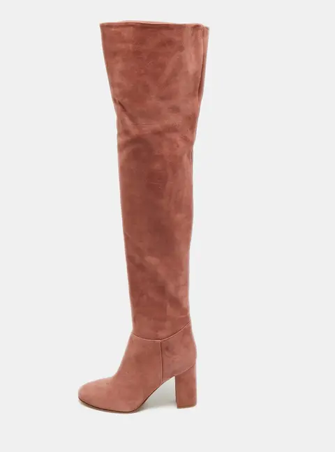 Le Silla Size 36 Pink Suede Knee Length Boots