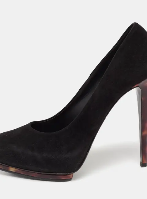 Le Silla Black Suede Platform Pumps Size 38