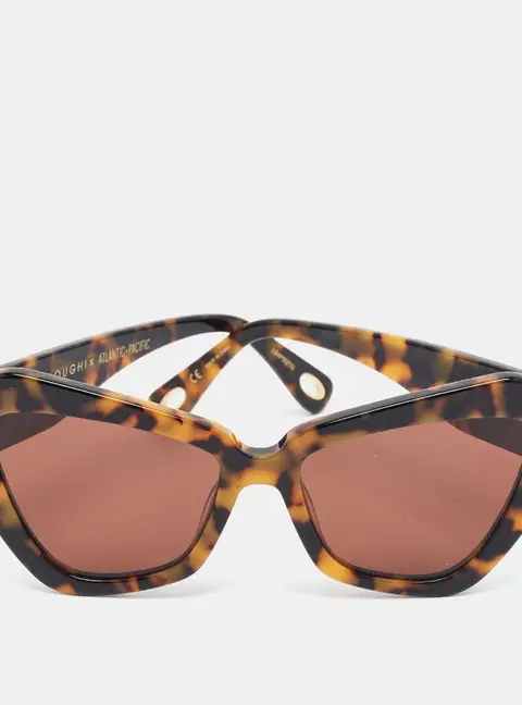 LeLe Sadoughi x Atlantic Pacific Tortoise Brown Lara Frame Cat Eye Sunglasses