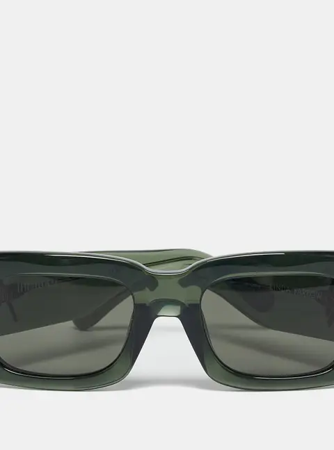 Linda Farrow Green Attico 3/13 Square Sunglasses