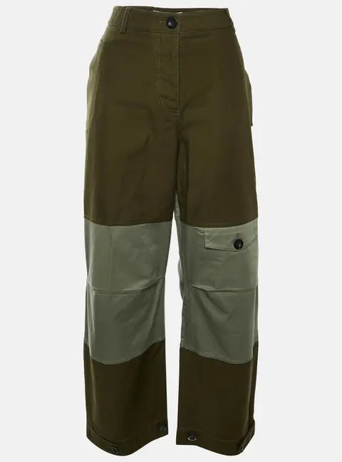 Loewe Military Green Gabardine Cargo Balloon Trouser L