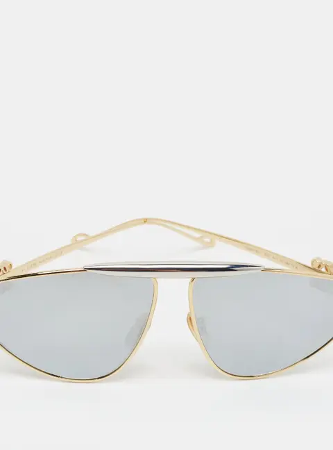 Loewe Grey Mirrored LW40116U Anagram Aviator Sunglasses