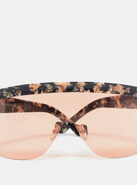 Loewe Orange/Black LW40034U Floral Mask Shield Sunglasses