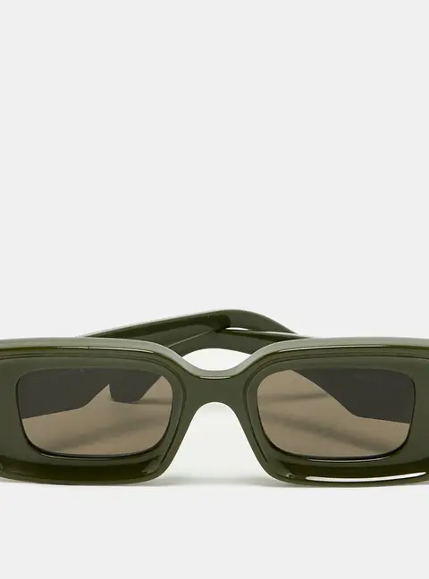 Loewe Green LW40101I Anagram Rectangle Sunglasses