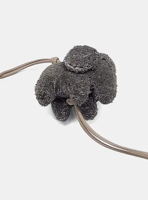 Loewe Fabric grey bag charm