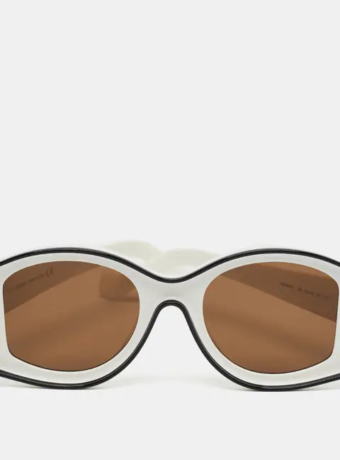 Loewe White/Black LW40047U Frame Butterfly Sunglasses