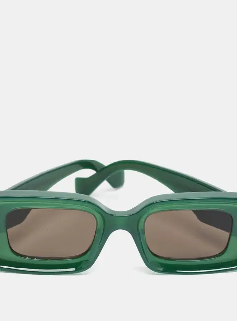 Loewe Green/Black LW40101I Anagram Rectangle Sunglasses
