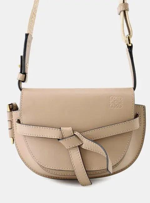 Loewe Gate Dual Shoulder Bag Sand Leather Size Mini
