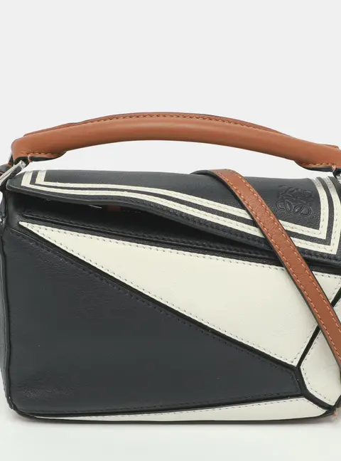 Loewe Puzzle Mini Tri Color Leather Shoulder Bag